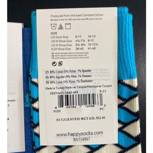 Happy Socks - 6 pairs - NEW - Size: 9-11 LAST ONE! - Picture 11 of 11